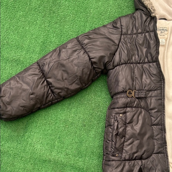 OshKosh B'gosh Dark Gray Puffer Jacket with Hood - Picture 3 of 11
